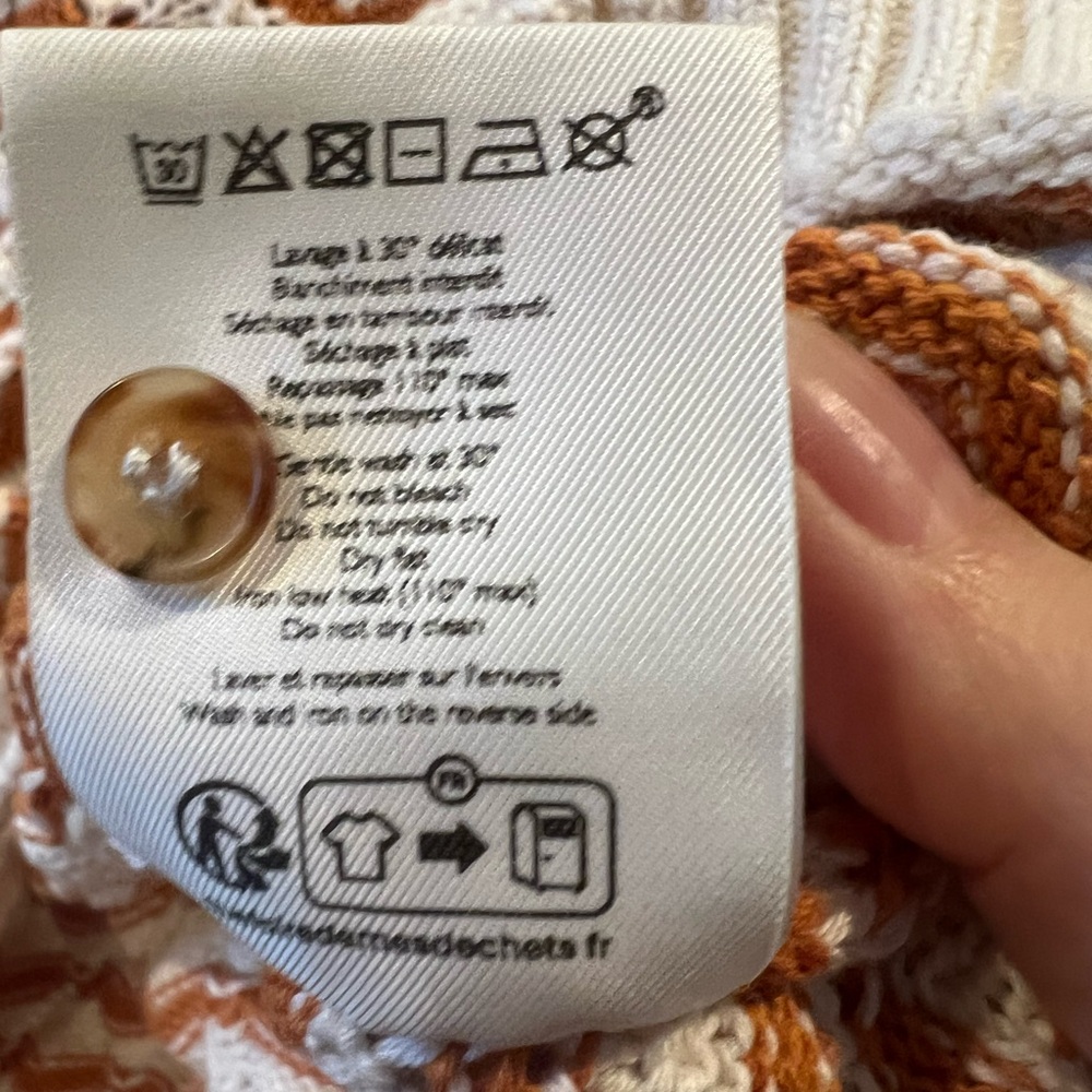 Sezane Mae Jumper Ecru / Ocre - Size XS - Picture 10 of 15